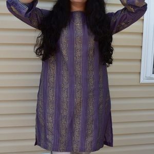 Block-print Sapphire Pakistani Designer Kurti M/L